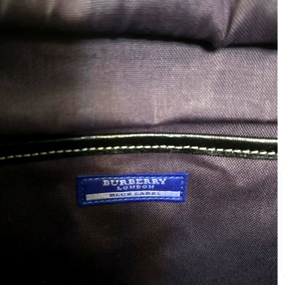 Rare Burberry Blue & White Nova Check Tote Bag - Picture 9 of 12